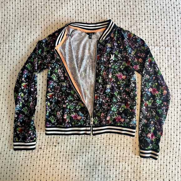 Girls Hurley Mesh Jacket. - Picture 3 of 3